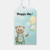 Sweet green baby bear baby geschenkanhänger (Vorderseite)