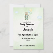 Sweet green baby bear einladung (Rückseite)