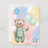 Sweet green baby bear  einladung (Vorderseite)