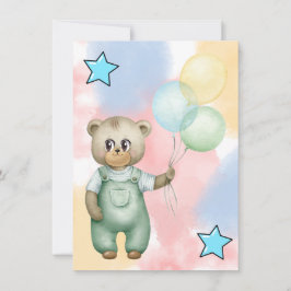 Sweet green baby bear  einladung