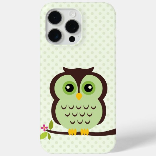 Sweet Green Owl Illustration Case-Mate iPhone Hülle (Rückseite)