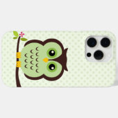Sweet Green Owl Illustration Case-Mate iPhone Hülle (Rückseite (Horizontal))
