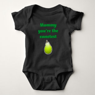 Sweet Green Pear Baby Strampler