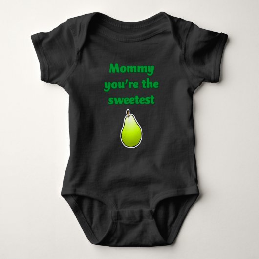 Sweet Green Pear Baby Strampler (Vorderseite)