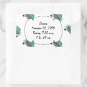 Sweet Green Retro Car Baby Boy Geschenke Rechteckiger Aufkleber (Tasche)