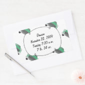 Sweet Green Retro Car Baby Boy Geschenke Rechteckiger Aufkleber (Umschlag)