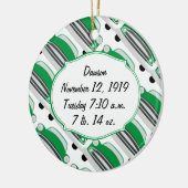 Sweet Green Retro Car Baby Dusche Geschenke Keramik Ornament (Links)