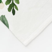 Sweet Greenery Baby Name Monthly Meilenstein Foto Fleecedecke (Ecke)