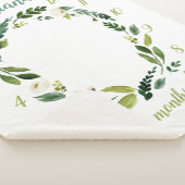 Sweet Greenery Baby Name Monthly Meilenstein Foto Sherpadecke (3/4)