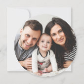 Sweet Greenery Blumenstrauß Rund Foto Feiertagskarte (Rückseite)