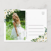 Sweet Greenery Foto Erstkommunion Einladung (Rückseite)