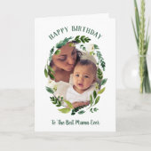 Sweet Greenery Geburtstagskarte für Mama Karte (Vorderseite)