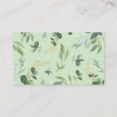 Sweet Greenery Gold Elephant Display Dusche Begleitkarte (Rückseite)