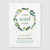 Sweet Greenery Magnetic New Address Ankündigung (Vorderseite)