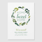 Sweet Greenery Magnetic New Address Ankündigung (Vorderseite)