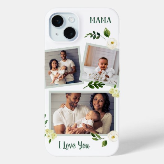 Sweet Greenery Mama Custom Foto Gift Case-Mate iPhone Hülle (Rückseite)