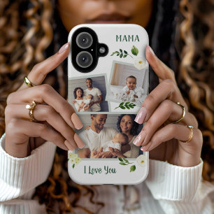 Sweet Greenery Mama Custom Foto Gift iPhone 16 Hülle