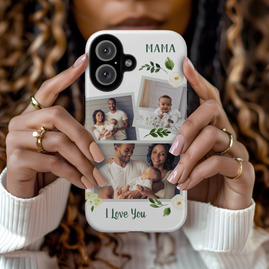 Sweet Greenery Mama Custom Foto Gift Case-Mate iPhone Hülle