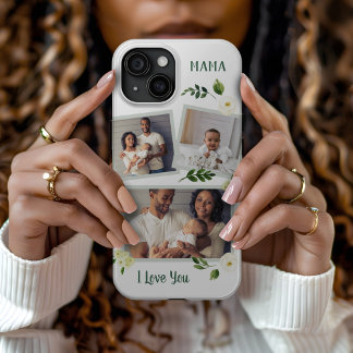 Sweet Greenery Mama Custom Foto Gift Case-Mate iPhone Hülle