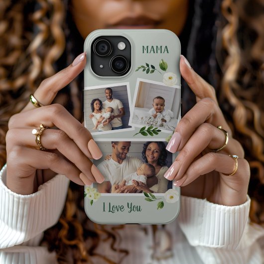 Sweet Greenery Mama Custom Foto Gift Case-Mate iPhone Hülle