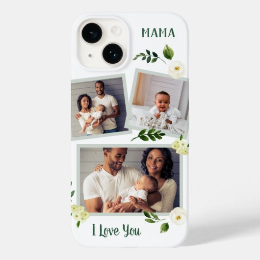 Sweet Greenery Mama Custom Foto Gift Case-Mate iPhone Hülle (Rückseite)