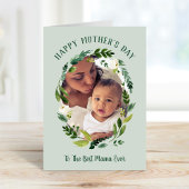 Sweet Greenery Mother's Day Foto Card für Mama Karte