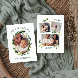 Sweet Greenery Mother's Day Foto Card für Mama Karte