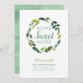 Sweet Greenery New Address Moving Ankündigung (Vorne/Hinten)
