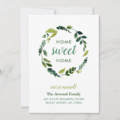 Sweet Greenery New Address Moving Ankündigung (Vorderseite)