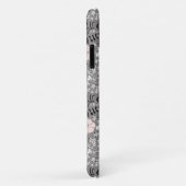 Sweet Grey Pink White Pattern Blume Case-Mate iPhone Hülle (Hinten/Rechts)