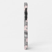 Sweet Grey Pink White Pattern Blume Case-Mate iPhone Hülle (Hinten/Links)