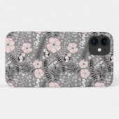 Sweet Grey Pink White Pattern Blume Case-Mate iPhone Hülle (Rückseite (Horizontal))