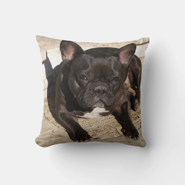 Sweet Grouchy French Bulldog Kissen (Vorderseite)