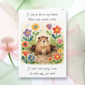 Sweet Groundhog Day Poem Karte
