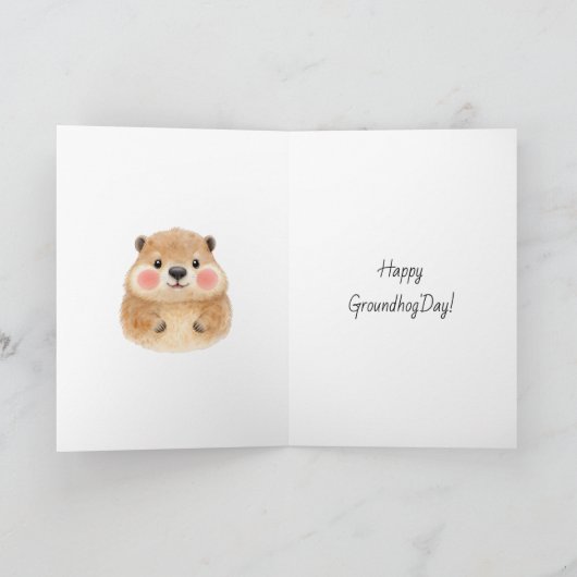 Sweet Groundhog Day Poem Karte (Innenseite)