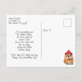 Sweet Groundhog Day | Spring or Winter Poem Postkarte (Rückseite)