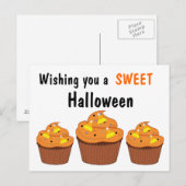 Sweet Halloween Cupcakes Postkarte (Vorne/Hinten)