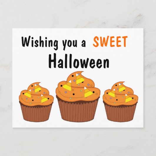 Sweet Halloween Cupcakes Postkarte (Vorderseite)