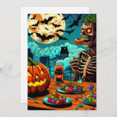 Sweet Halloween mit dir Feiertagskarte (Vorne/Hinten)