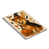 Sweet Halloween Niedlich Adorable Corgi Pumpkin Notizblock (Rechte Seite)