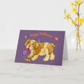 Sweet Halloween Puppy Card Karte (Gelbe Blume)