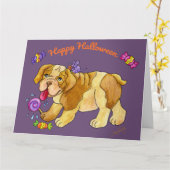 Sweet Halloween Puppy Karte (Gelbe Blume)