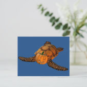 Sweet Halloween Tortoise Postkarte (Stehend Vorderseite)