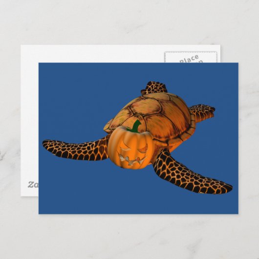 Sweet Halloween Tortoise Postkarte (Vorne/Hinten)