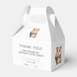 Sweet Hamster, Pink Cupcake Children's Birthday Geschenkschachtel