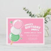 Sweet Hanami Dango Birthday Party Einladung (Stehend Vorderseite)
