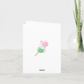 Sweet Hanami Dango Happy Birthday Karte (Rückseite)