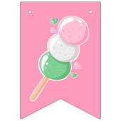 Sweet Hanami Dango Happy Birthday Wimpelkette (Erste Fahne)