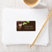Sweet Hanging Monkey Address Label Adressaufkleber (Insitu)