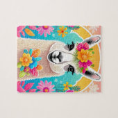 Sweet Happy Floral Llama Jigsaw Puzzle (Horizontal)